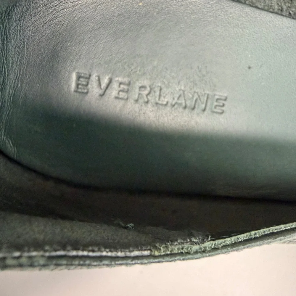 Everlane Day Glove Flats Size 11 Dark Green Leather Ballet Flats Minimalist